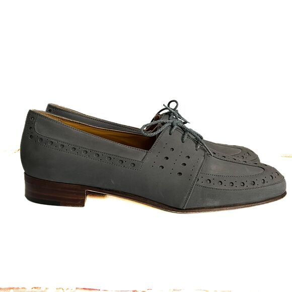 Vintage 70s/80s Dusty Blue Loafers by Vittorio Ricci - Picture 4 of 5